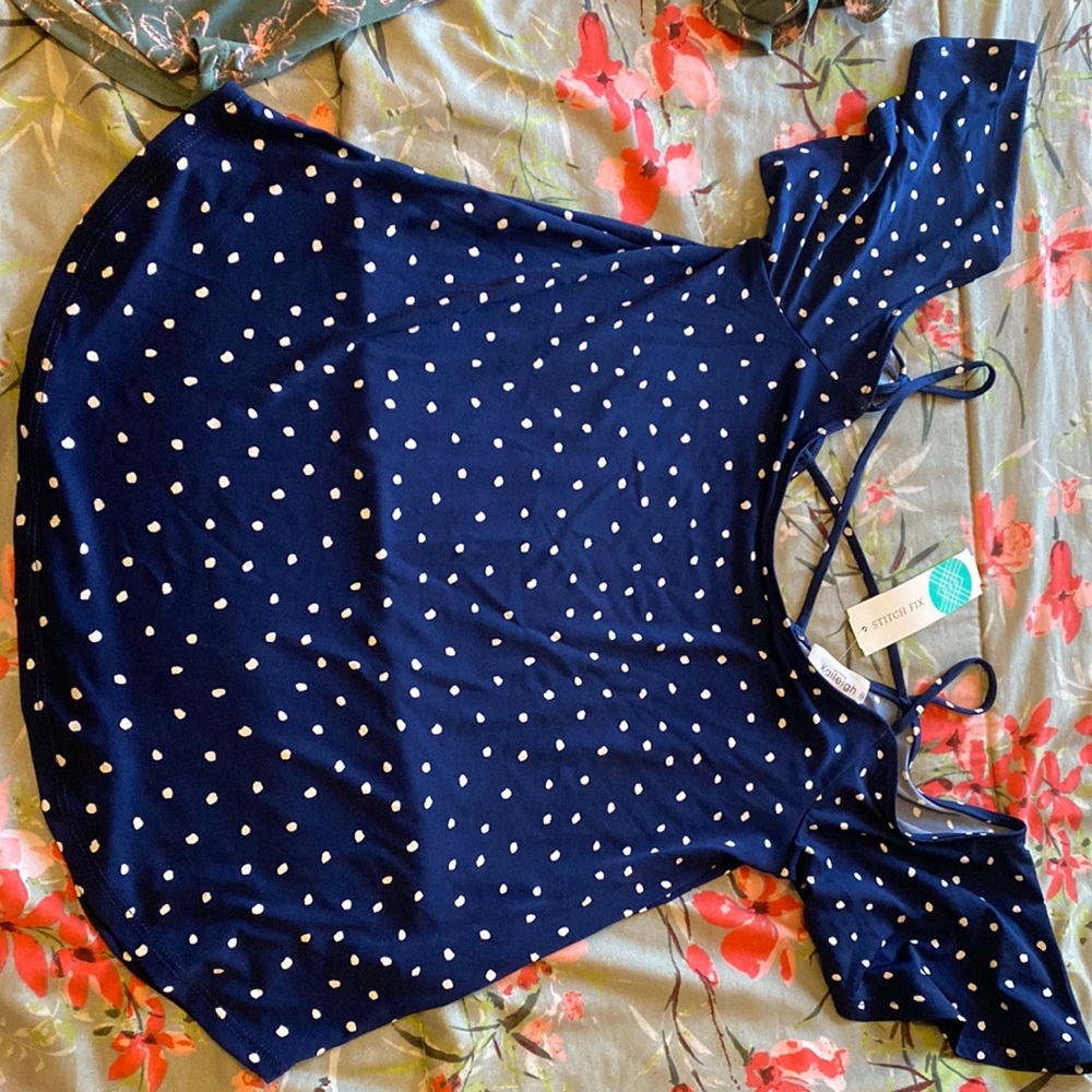 Two brand new XS Cold shoulder knot tops! Both with tags still attached!